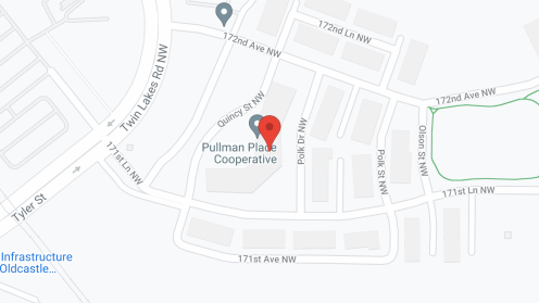 Map of the neighborhood around Pullman Place Cooperative