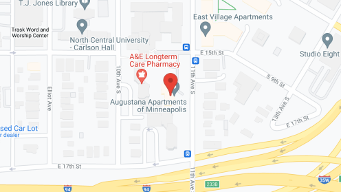 Map of the neighborhood around Augustana Minneapolis