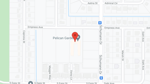 Map of the neighborhood around Pelican Garden