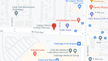 Legacy Senior Living in google map