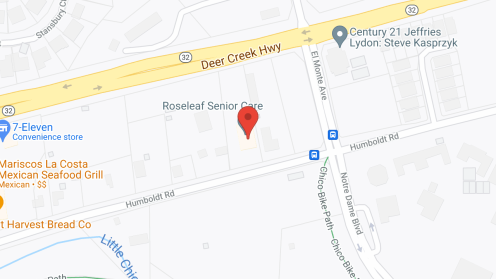 Map of the neighborhood around Roseleaf Senior Care