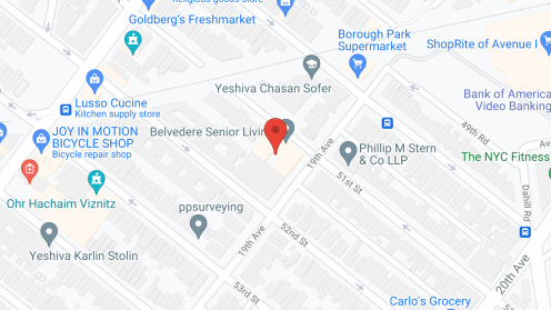 Map of the neighborhood around The Belvedere