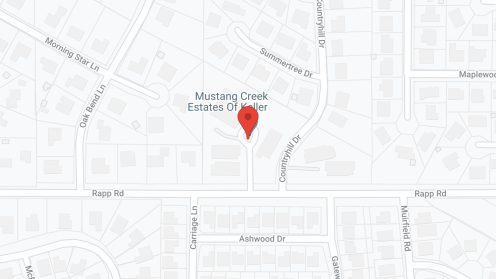 Map of the neighborhood around Mustang Creek Estates Keller
