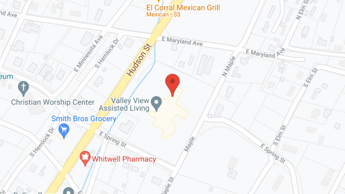 Map of the neighborhood around Valley View Senior Living