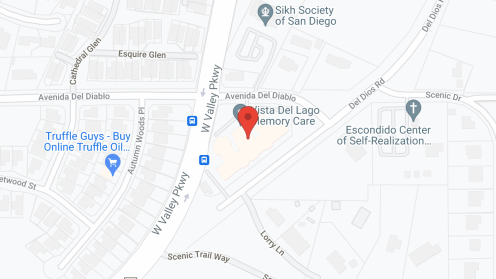 Map of the neighborhood around Vista del Lago
