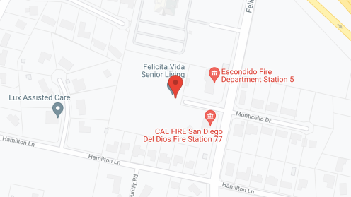 Map of the neighborhood around Felicita Vida Senior Living