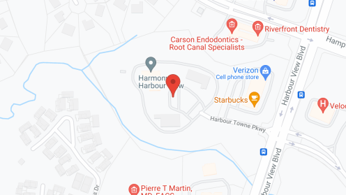 Map of the neighborhood around Harmony at Harbour View