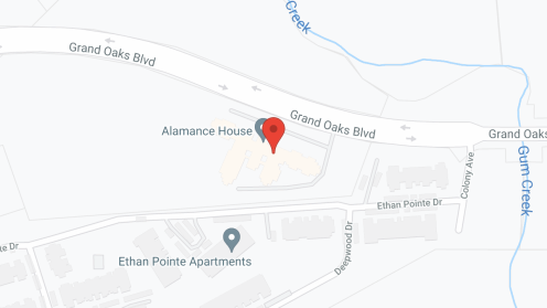 Map of the neighborhood around Alamance House
