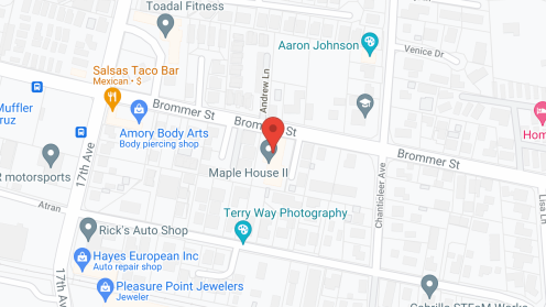 Map of the neighborhood around Brommer Manor(Maple House II)