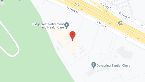 Map of the neighborhood around Ridgecrest Retirement and Healthcare Community
