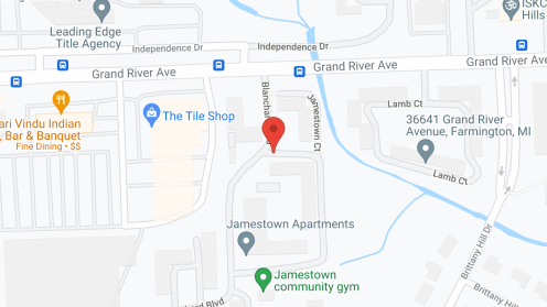 Map of the neighborhood around Jamestown Clf