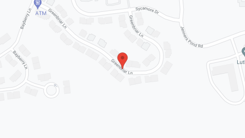 Map of the neighborhood around Simpson at Jenner's Pond, a CCRC