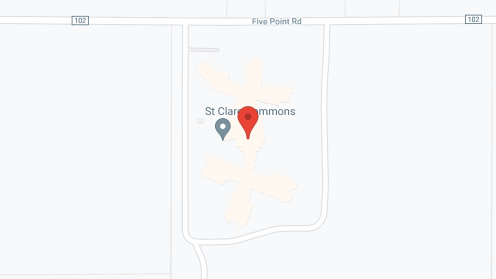 Map of the neighborhood around St. Clare Commons