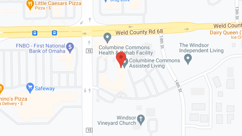 Map of the neighborhood around Columbine Commons Assisted Living