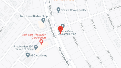 Map of the neighborhood around Marion Oaks Assisted Living