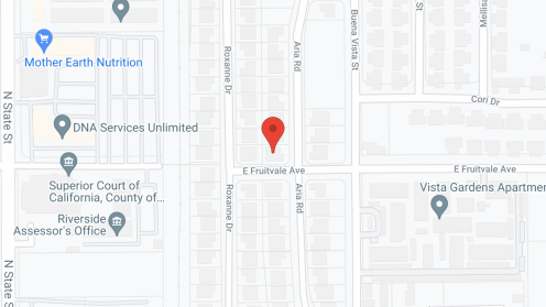 Map of the neighborhood around Aria Board and Care