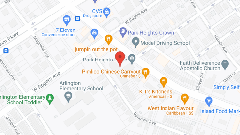 Map of the neighborhood around Park Heights Place