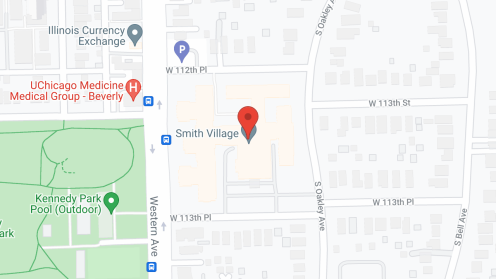 Map of the neighborhood around Smith Village a CCRC