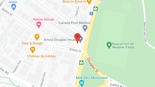Map of the neighborhood around Amica Douglas House