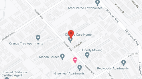 Map of the neighborhood around Diana's Care Home