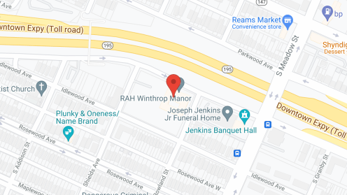 Map of the neighborhood around RAH Winthrop Manor ALF