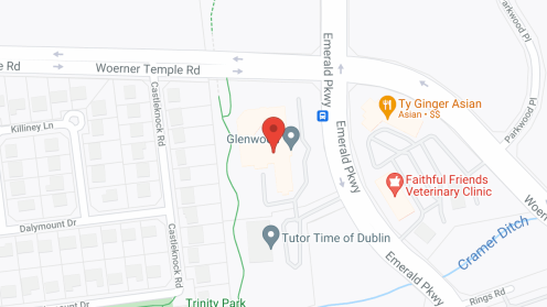 Map of the neighborhood around Dublin Glenn Memory Care