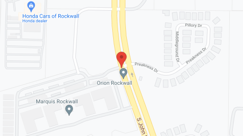 Map of the neighborhood around Orion Rockwall