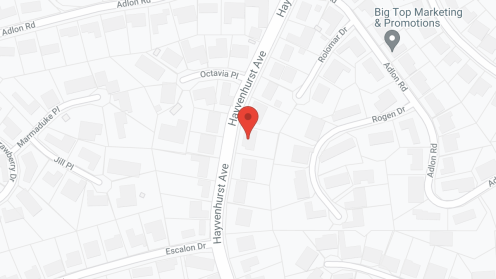 Map of the neighborhood around The Nest