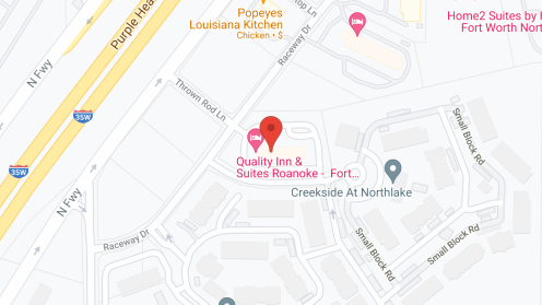 Map of the neighborhood around Denton Creek Senior Living