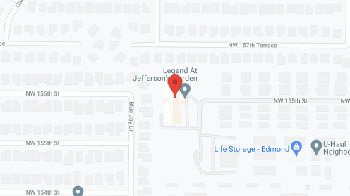 Map of the neighborhood around Legend at Jefferson's Garden
