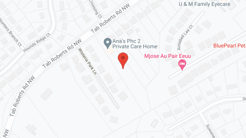 Map of the neighborhood around Ana's PHC #2