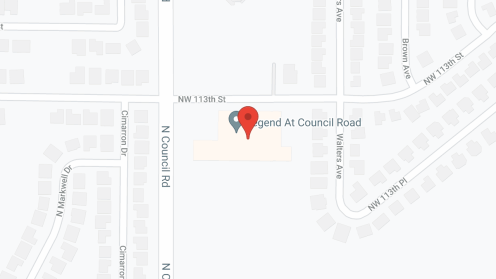 Map of the neighborhood around Legend at Council Road