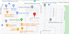 Canyon Meadows in google map