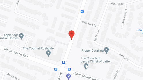 Map of the neighborhood around Court at Rushdale
