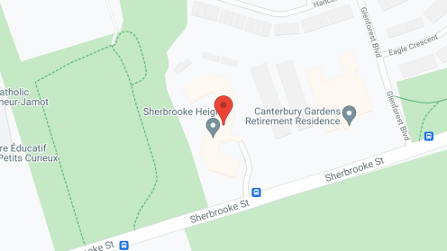 Map of the neighborhood around Sherbrooke Heights