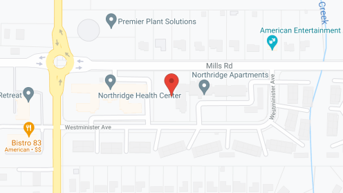 Map of the neighborhood around Northridge Senior Living