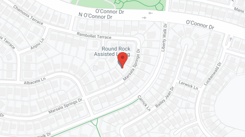 Map of the neighborhood around Round Rock Assisted Living