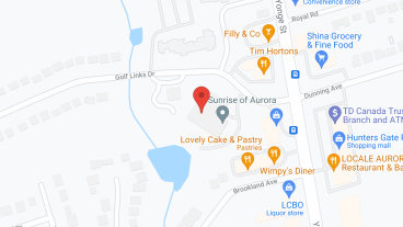 Sunrise of Aurora in google map