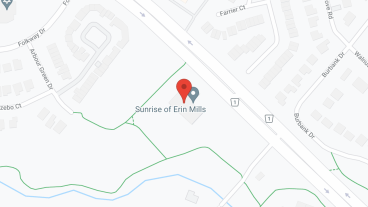 Sunrise of Erin Mills in google map