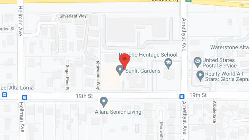 Map of the neighborhood around Sunlit Gardens