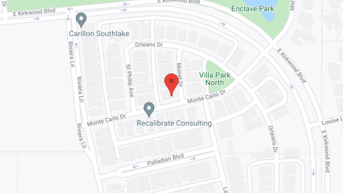 Map of the neighborhood around Silverado Southlake