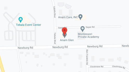 Map of the neighborhood around Anam Care/ Anam Glen