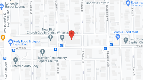 Map of the neighborhood around Wheeler House