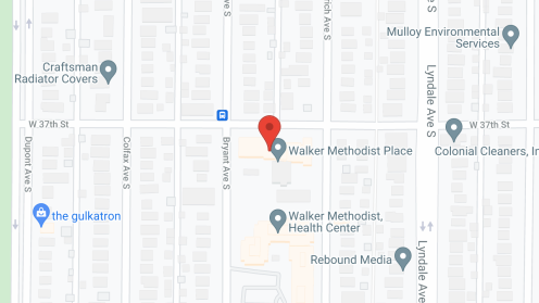 Map of the neighborhood around Walker Methodist Place