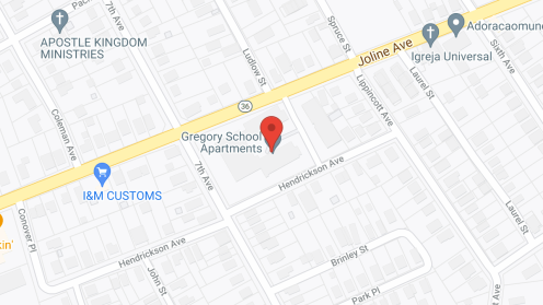 Map of the neighborhood around Gregory Senior Residence