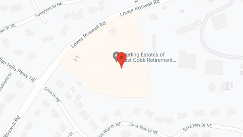 Map of the neighborhood around Sterling Estates East Cobb Senior Living Community