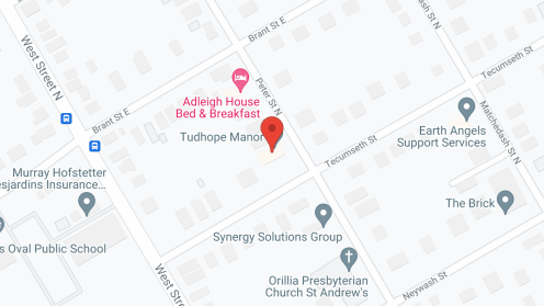 Map of the neighborhood around Tudhope Manor