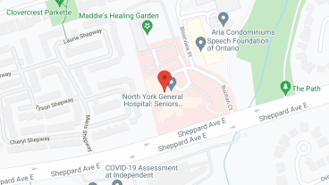 Senior Health Ctr North York in google map