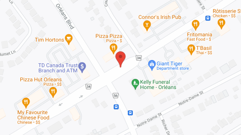 Map of the neighborhood around Manoir Stjoseph Manor