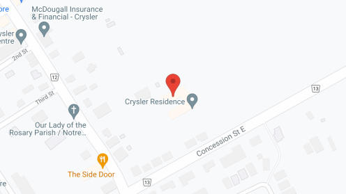 Map of the neighborhood around Crysler Residence